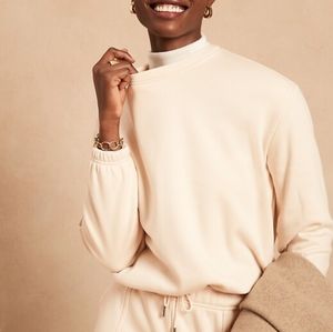 Banana Republic Cozy Velour-lined Bubble-sleeve Sweatshirt